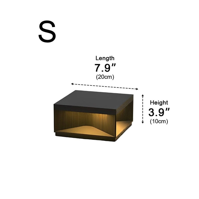Square Solar Fence Post Light - Wireless Outdoor LED Deck Lighting, Automatic Dusk-to-Dawn Operation