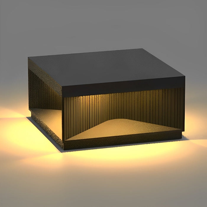 Square Solar Fence Post Light - Wireless Outdoor LED Deck Lighting, Automatic Dusk-to-Dawn Operation