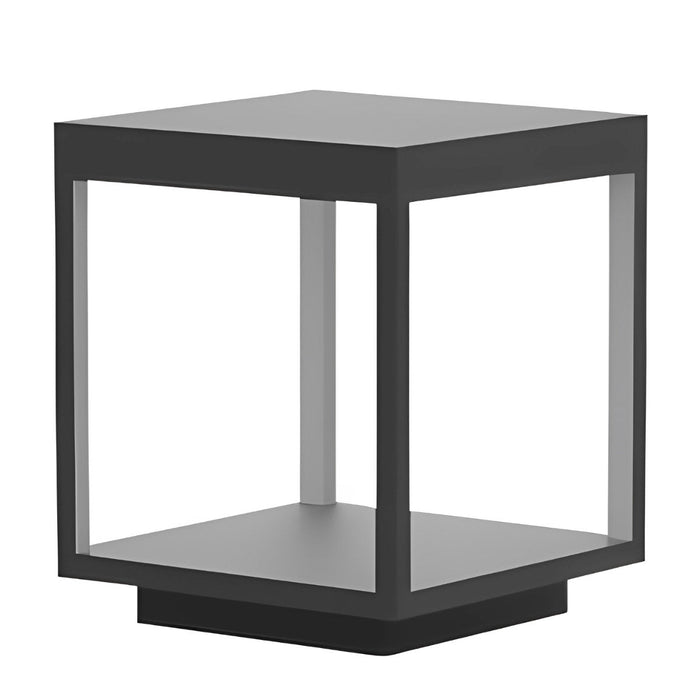 Square Hollow Frame Post Cap Light - Solar Powered / Hardwired Outdoor LED Fence Deck Lighting