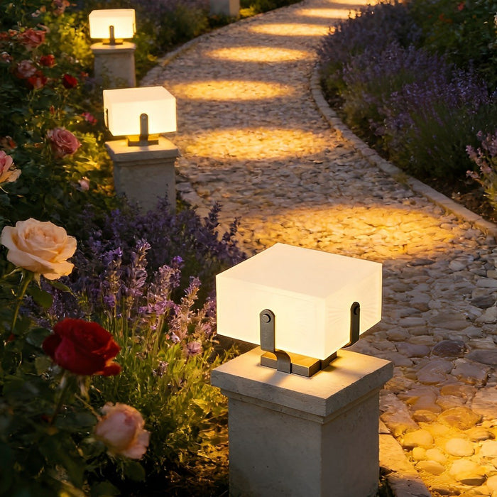 Square Solar Fence Lights - Waterproof Outdoor LED Security Lighting for Decks, Patios, Garden Paths, and Post Caps