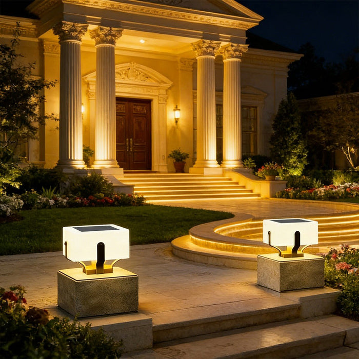 Square Solar Fence Lights - Waterproof Outdoor LED Security Lighting for Decks, Patios, Garden Paths, and Post Caps