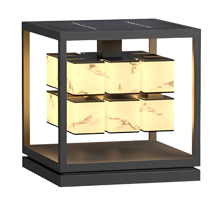 Square LED Waterproof Outdoor Deck Post Cap Light - Solar Powered Pathway Lighting, Garden Lighting