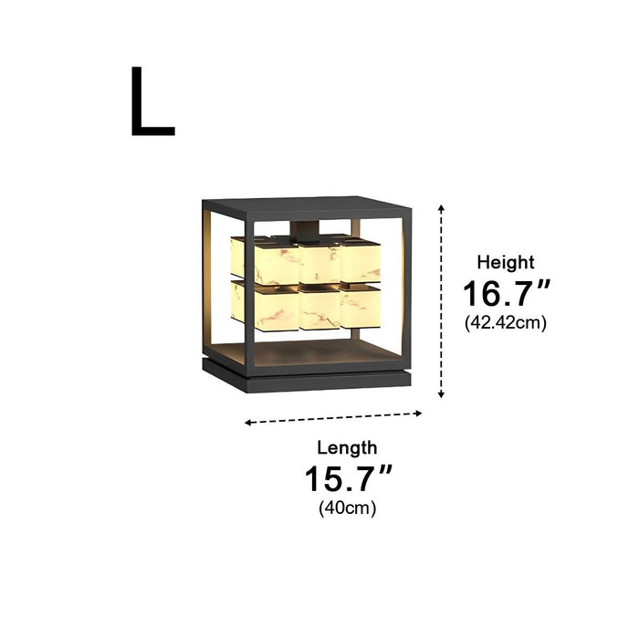 Square LED Waterproof Outdoor Deck Post Cap Light - Solar Powered Pathway Lighting, Garden Lighting