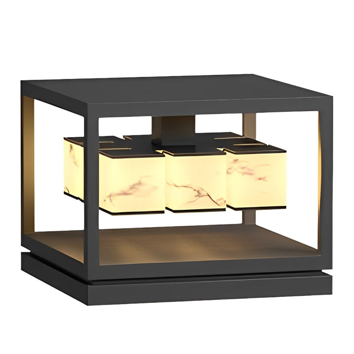 Square LED Waterproof Outdoor Deck Post Cap Light - Solar Powered Pathway Lighting, Garden Lighting