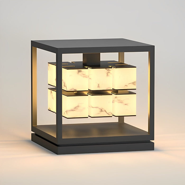Square LED Waterproof Outdoor Deck Post Cap Light - Solar Powered Pathway Lighting, Garden Lighting