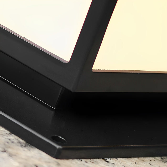 Square Solar LED Fence Post Light - Modern Stainless Steel Waterproof Outdoor Lighting for Decks, Patios, and Gardens