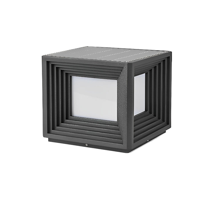 Square Solar Post Cap Light - Outdoor Deck Fence Lighting, Garden Pathway Illumination