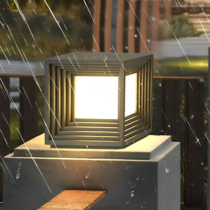 Square Solar Post Cap Light - Outdoor Deck Fence Lighting, Garden Pathway Illumination
