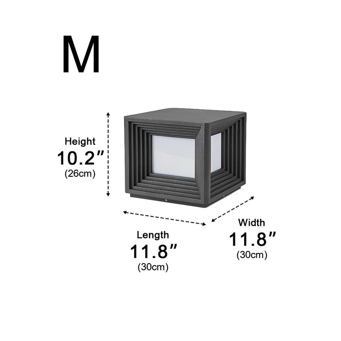 Square Solar Post Cap Light - Outdoor Deck Fence Lighting, Garden Pathway Illumination