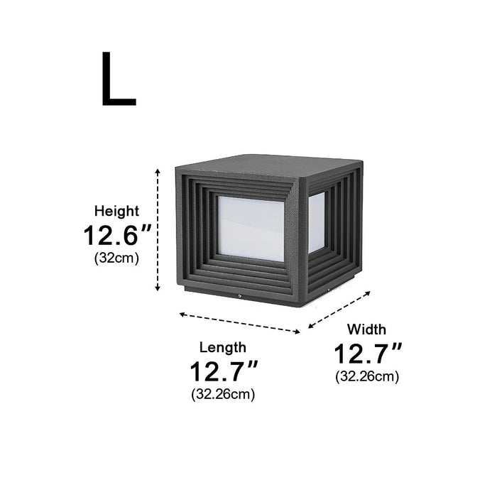 Square Solar Post Cap Light - Outdoor Deck Fence Lighting, Garden Pathway Illumination