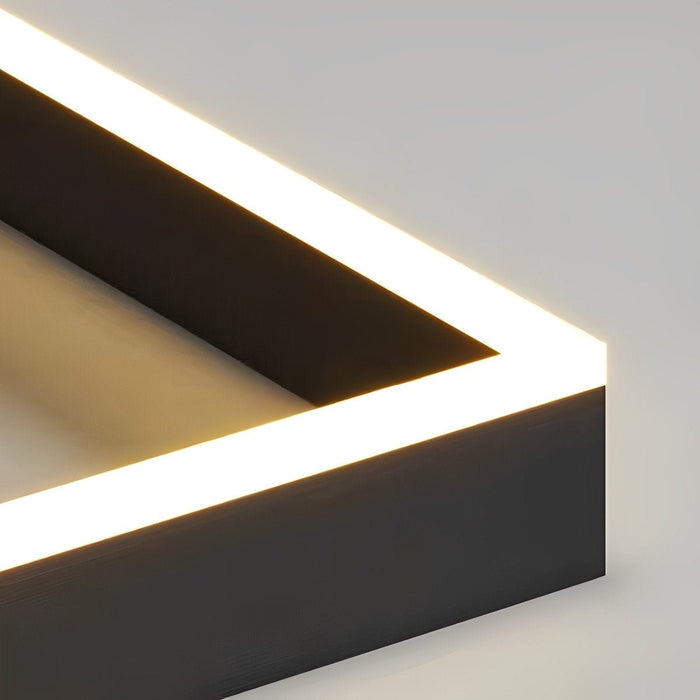 3-Layer Square Pendant Light - Modern Geometric Chandelier, Minimalist Ceiling Fixture for Kitchen Island / Dining Room