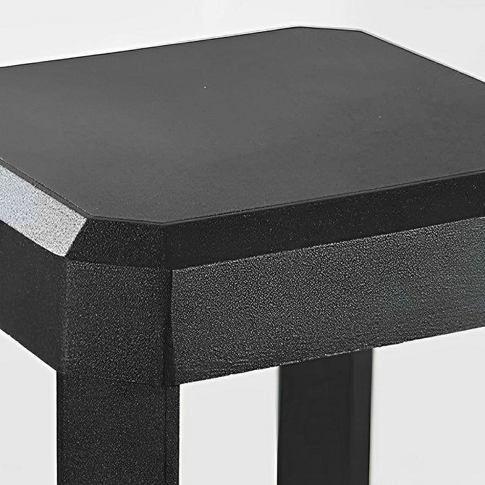 Rectangle Hollow Pathway Light - Modern Minimalist Design, Waterproof Outdoor Post Lamp, Solar/Hardwired Options