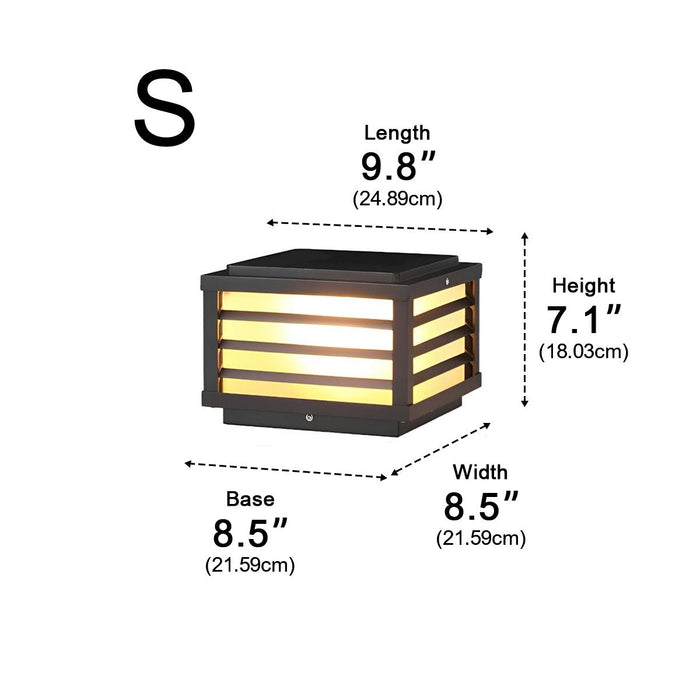 Solar Powered LED Fence Post Light, Waterproof Dusk to Dawn Security Cap for Deck/Patio/Yard