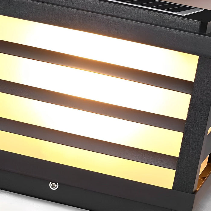 Solar Powered LED Fence Post Light, Waterproof Dusk to Dawn Security Cap for Deck/Patio/Yard