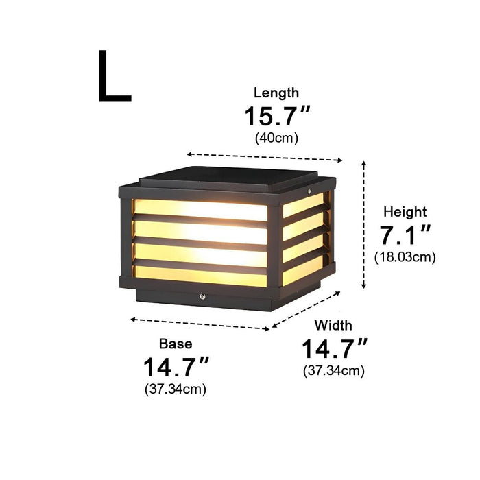 Solar Powered LED Fence Post Light, Waterproof Dusk to Dawn Security Cap for Deck/Patio/Yard