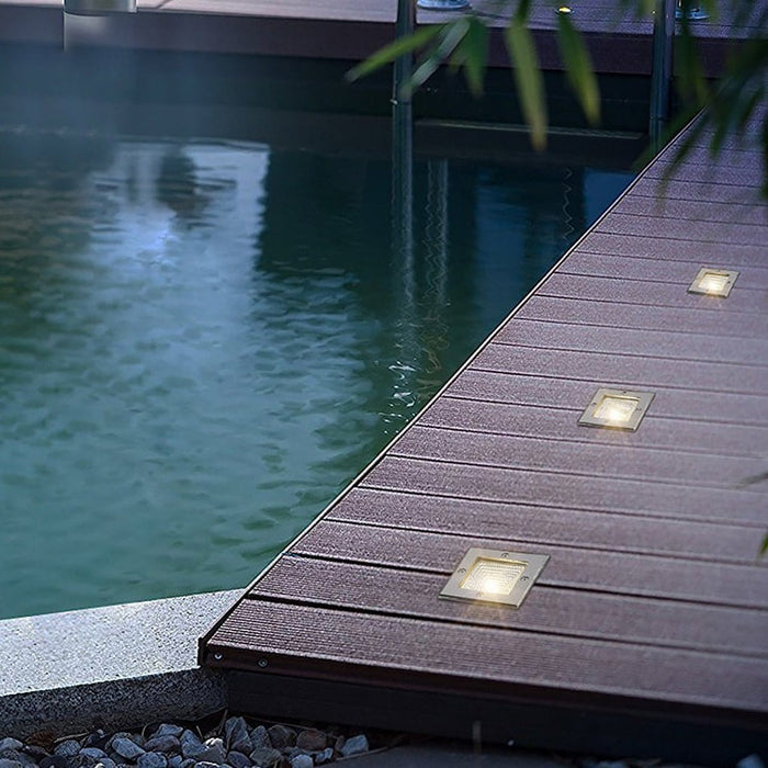 Square Waterproof LED Embedded Ground Lights for Outdoor Lawn Garden