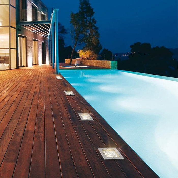 Square Waterproof LED Embedded Ground Lights for Outdoor Lawn Garden