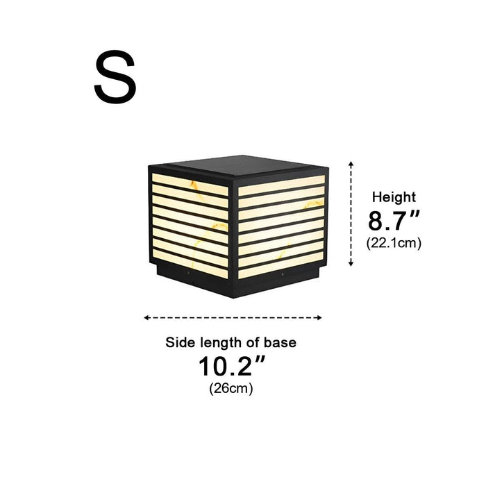 Solar LED Post Cap Light, Dusk to Dawn Pillar, IP65 Waterproof, Square Modern Outdoor Deck/Fence Lighting