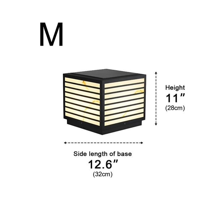 Solar LED Post Cap Light, Dusk to Dawn Pillar, IP65 Waterproof, Square Modern Outdoor Deck/Fence Lighting