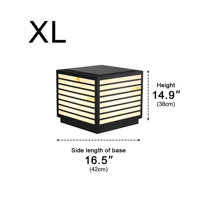 Solar LED Post Cap Light, Dusk to Dawn Pillar, IP65 Waterproof, Square Modern Outdoor Deck/Fence Lighting