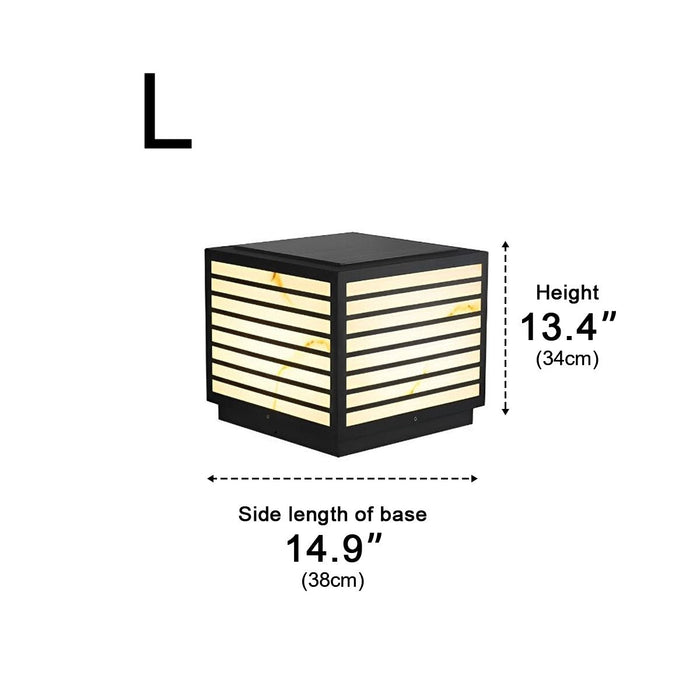 Solar LED Post Cap Light, Dusk to Dawn Pillar, IP65 Waterproof, Square Modern Outdoor Deck/Fence Lighting