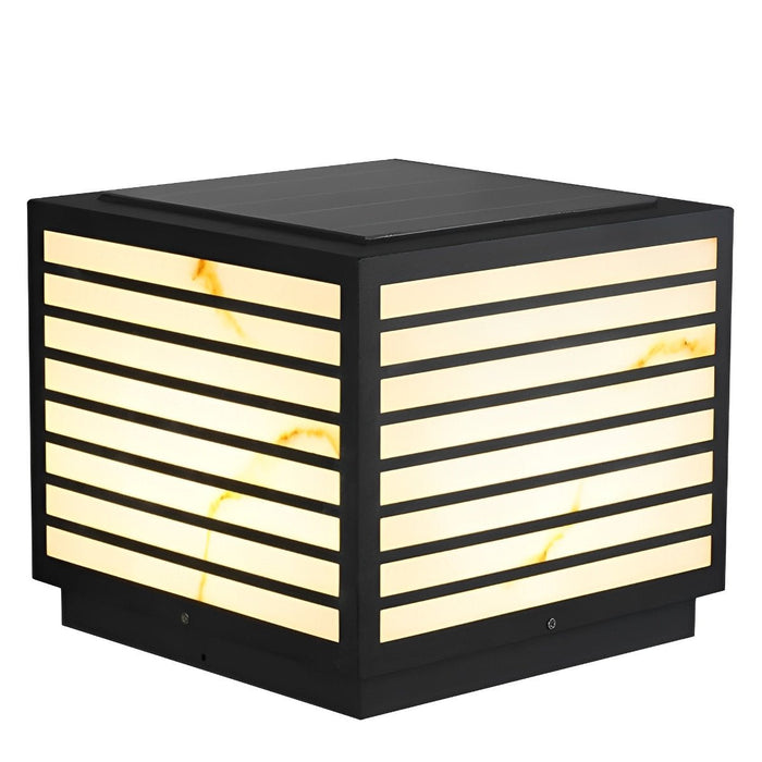 Solar LED Post Cap Light, Dusk to Dawn Pillar, IP65 Waterproof, Square Modern Outdoor Deck/Fence Lighting