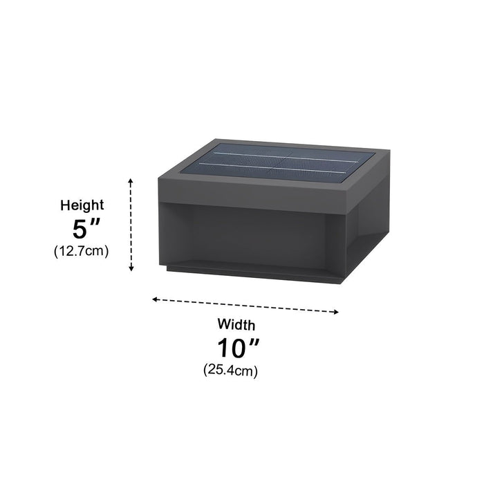Solar/Hardwired LED Post Light, IP65 Waterproof, Modern Stainless Steel for Gate/Fence/Yard