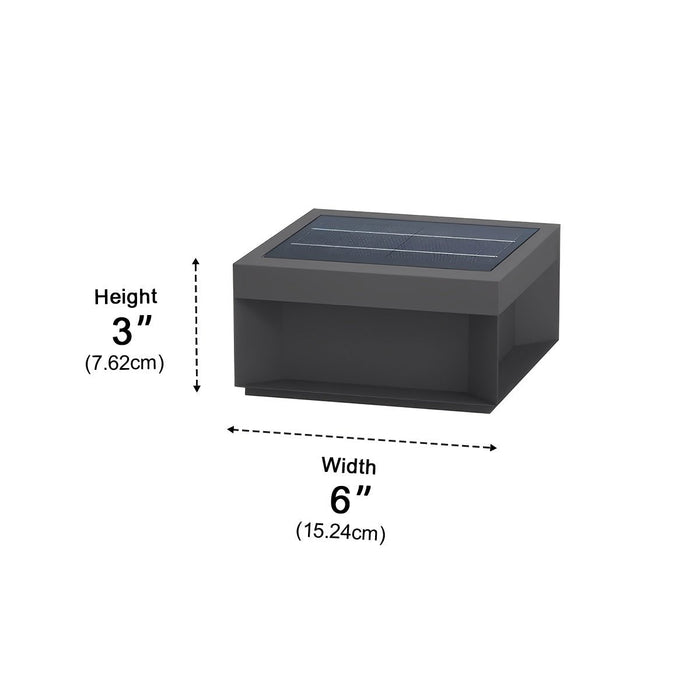 Solar/Hardwired LED Post Light, IP65 Waterproof, Modern Stainless Steel for Gate/Fence/Yard