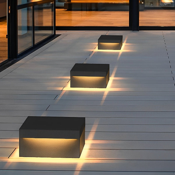 Solar/Hardwired LED Post Light, IP65 Waterproof, Modern Stainless Steel for Gate/Fence/Yard