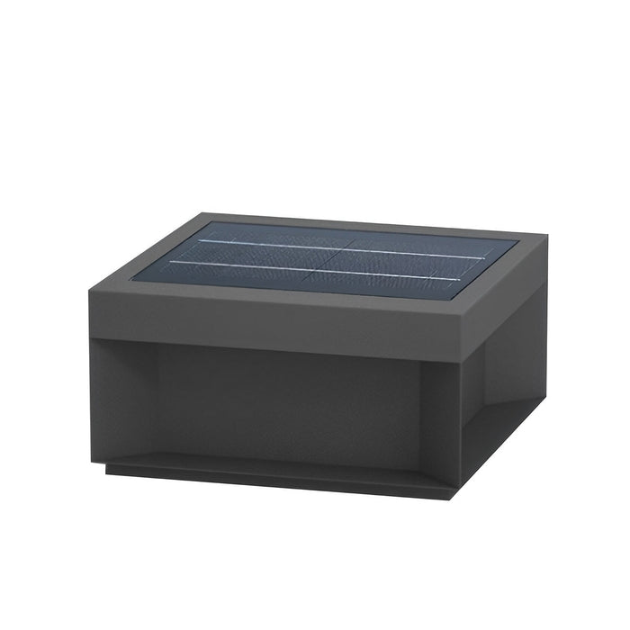 Solar/Hardwired LED Post Light, IP65 Waterproof, Modern Stainless Steel for Gate/Fence/Yard