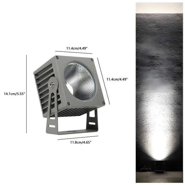 Square Waterproof Outdoor LED Spot Light, Architectural Accent Wall Washer for Garden/Patio/Exterior