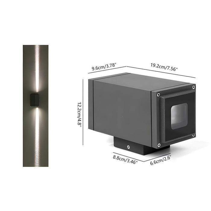 Outdoor LED Wall Light, Waterproof Up Down Beam, Architectural Accent, Exterior Landscape Lighting for Patio/Porch/Garden