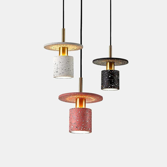Circle Cylinder Electroplated Metal LED Modern Pendant Lighting Island Lights