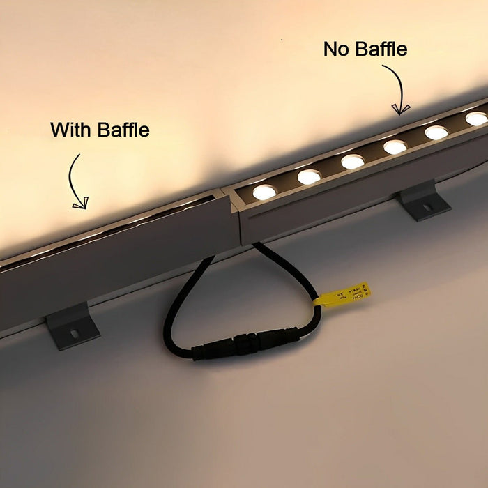 Architectural LED Wall Washer, IP65 Waterproof Outdoor Strip Light for Facade/Landscape, Hardwired Linear Uplight