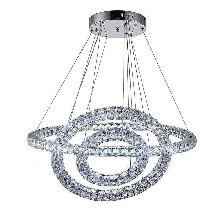 Luxury Crystal LED Chandelier 3-Tier Geometric or Stacked LED Pendant light
