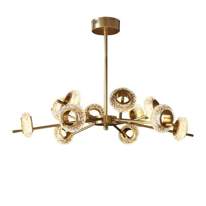 Unique Design Modern Brass Chandelier Copper Glass Island Ceiling Light