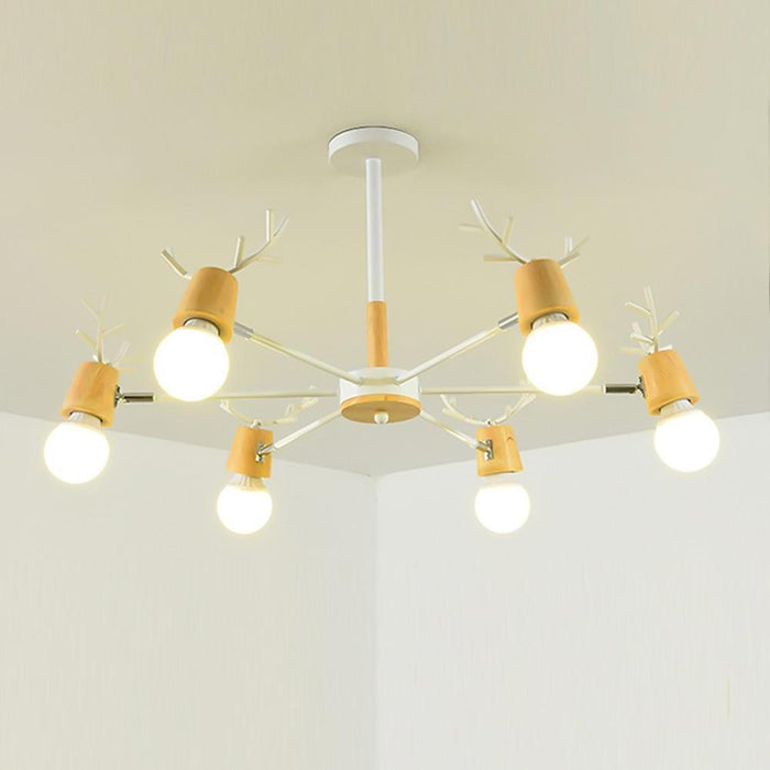 6-light Antlers-shaped LED Nordic Chandeliers Ceiling Lights Hanging Lamp