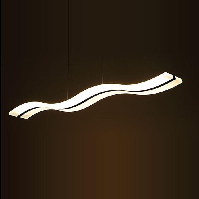 Wavy Acrylic Dimmable LED Modern Pendant Lighting Chandeliers Hanging Lamp