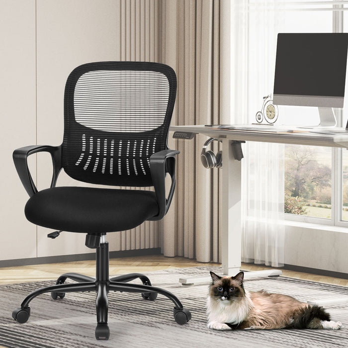 Tall Ergonomic Office Chair - Adjustable Foot Ring / Swivel Seat, Standing Desk Height