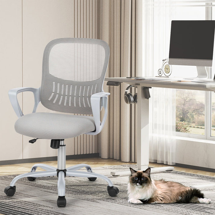 Tall Ergonomic Office Chair - Adjustable Foot Ring / Swivel Seat, Standing Desk Height