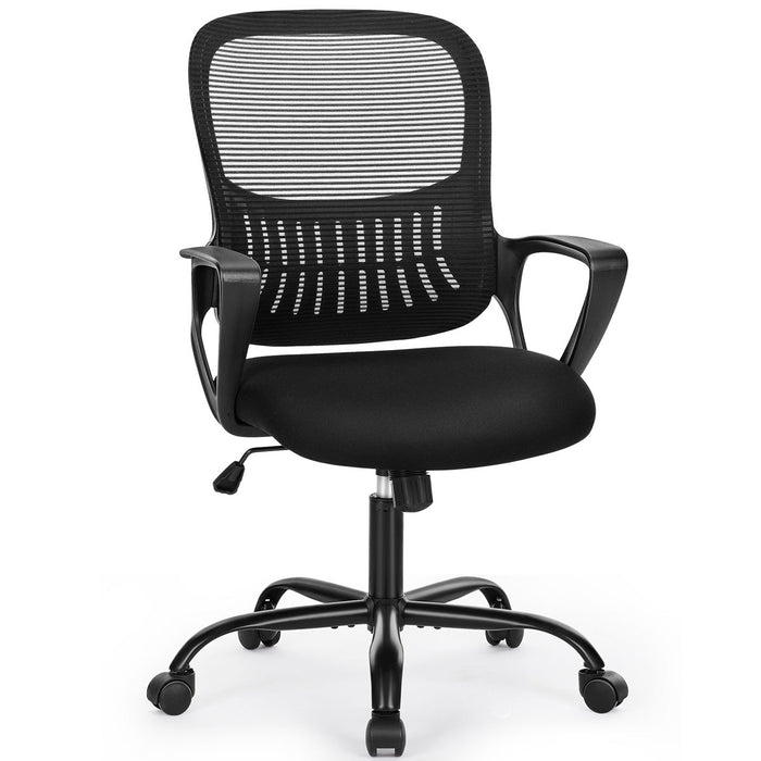 Tall Ergonomic Office Chair - Adjustable Foot Ring / Swivel Seat, Standing Desk Height