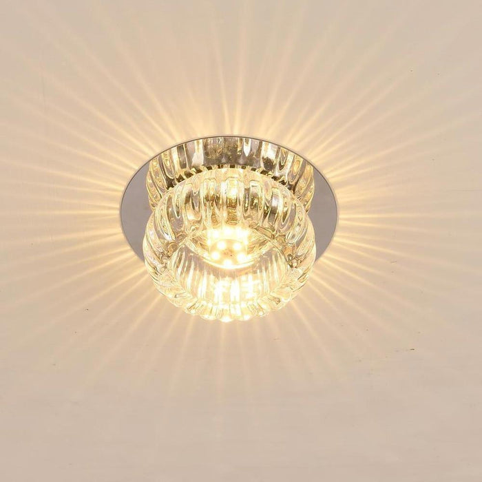Chandelier Geometric Flush Mount Kitchen Light Fixtures Metal Crystal Ceiling Lights