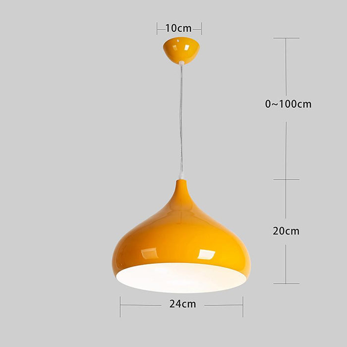 9.44'' LED Curvy Painted Bowled Pendant Light Hanging Lamp Island Lights