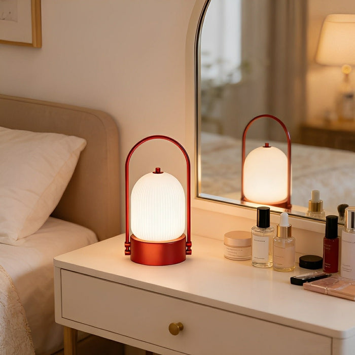Rechargeable Table Lamp, Touch Dimmable LED, Cordless Night Light for Bedroom/Living Room/Bar