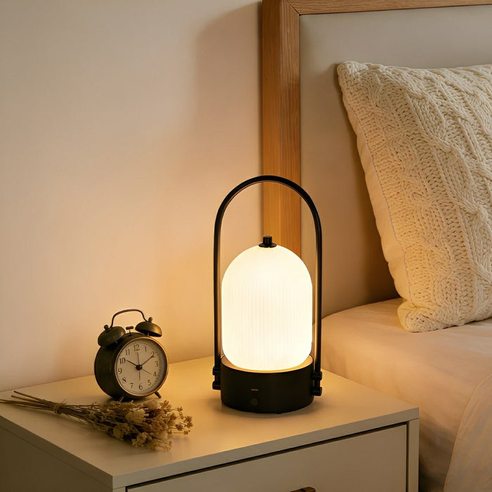 Rechargeable Table Lamp, Touch Dimmable LED, Cordless Night Light for Bedroom/Living Room/Bar