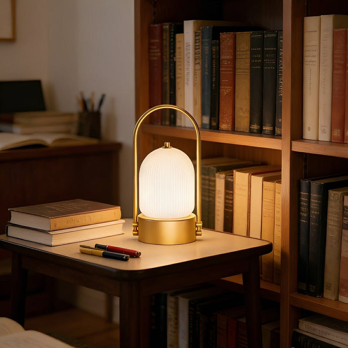 Rechargeable Table Lamp, Touch Dimmable LED, Cordless Night Light for Bedroom/Living Room/Bar