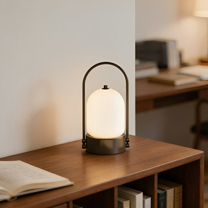 Rechargeable Table Lamp, Touch Dimmable LED, Cordless Night Light for Bedroom/Living Room/Bar