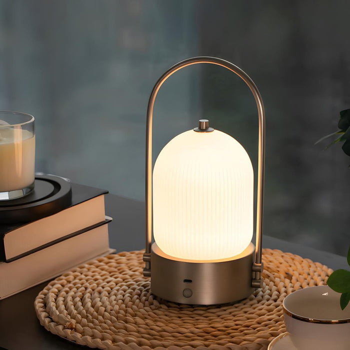 Rechargeable Table Lamp, Touch Dimmable LED, Cordless Night Light for Bedroom/Living Room/Bar
