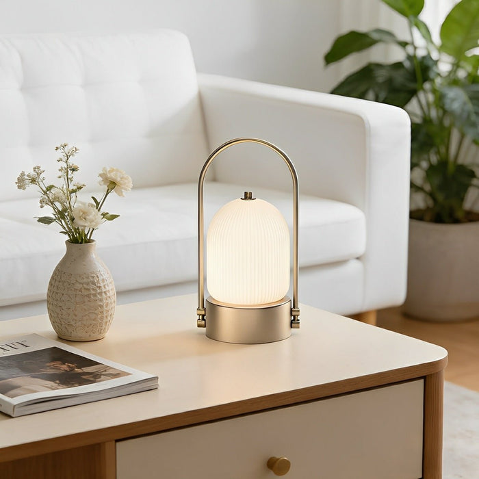 Rechargeable Table Lamp, Touch Dimmable LED, Cordless Night Light for Bedroom/Living Room/Bar