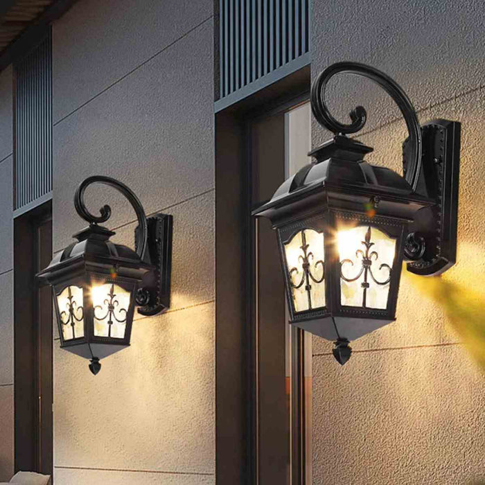 Vintage European Outdoor Wall Sconce, Waterproof Security, Porch/Patio/Entryway Lighting